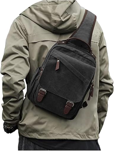 Messenger bag for Men,Small Sling Crossbody Backpack Shoulder Bag for Men