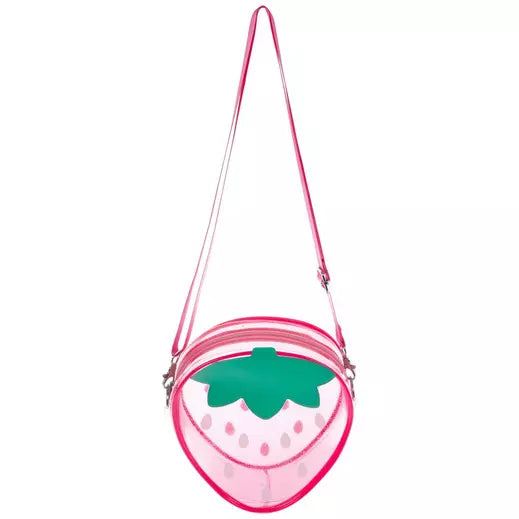 Pink Glitter Strawberry Crossbody